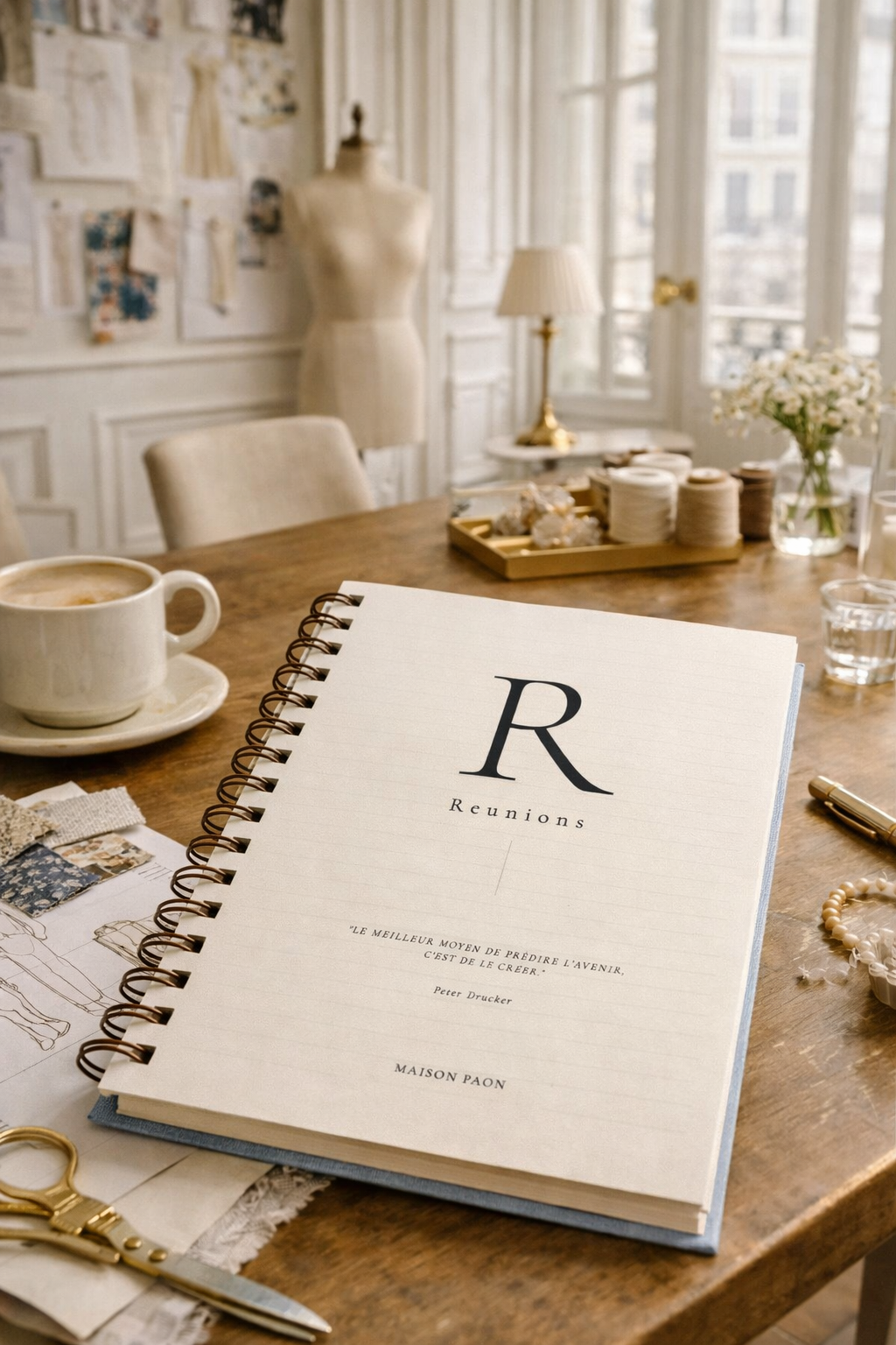 Journal de Reunion à personnaliser - Maison Paon