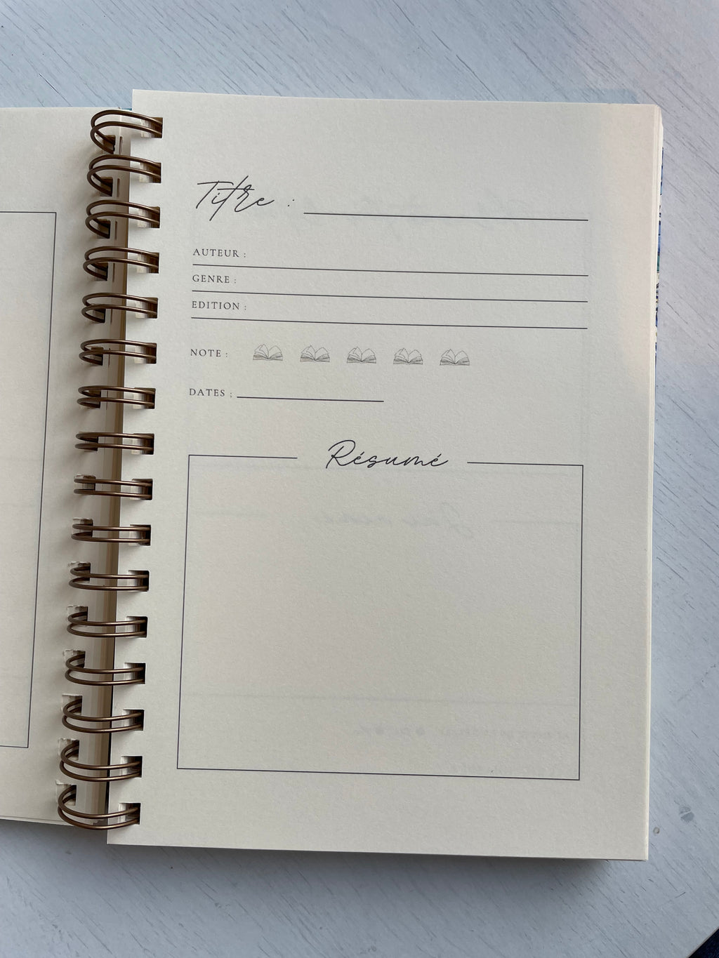 Journal de Lecture à personnaliser
