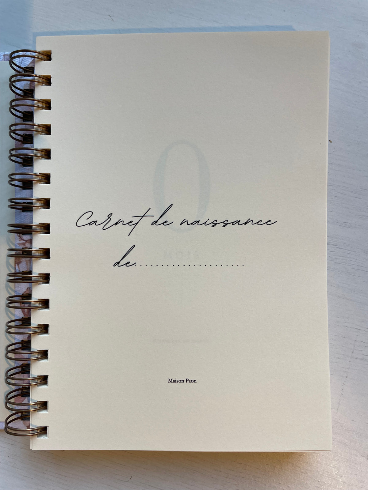 Journal de naissance Maison Paon à personnaliser