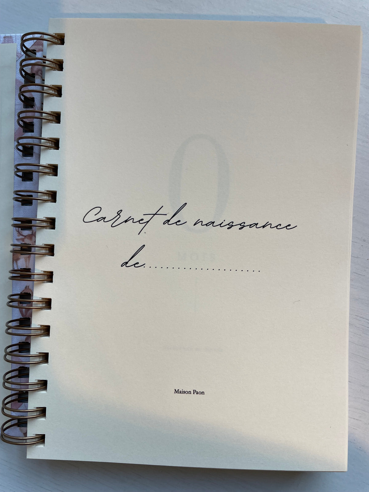Journal de naissance Maison Paon à personnaliser
