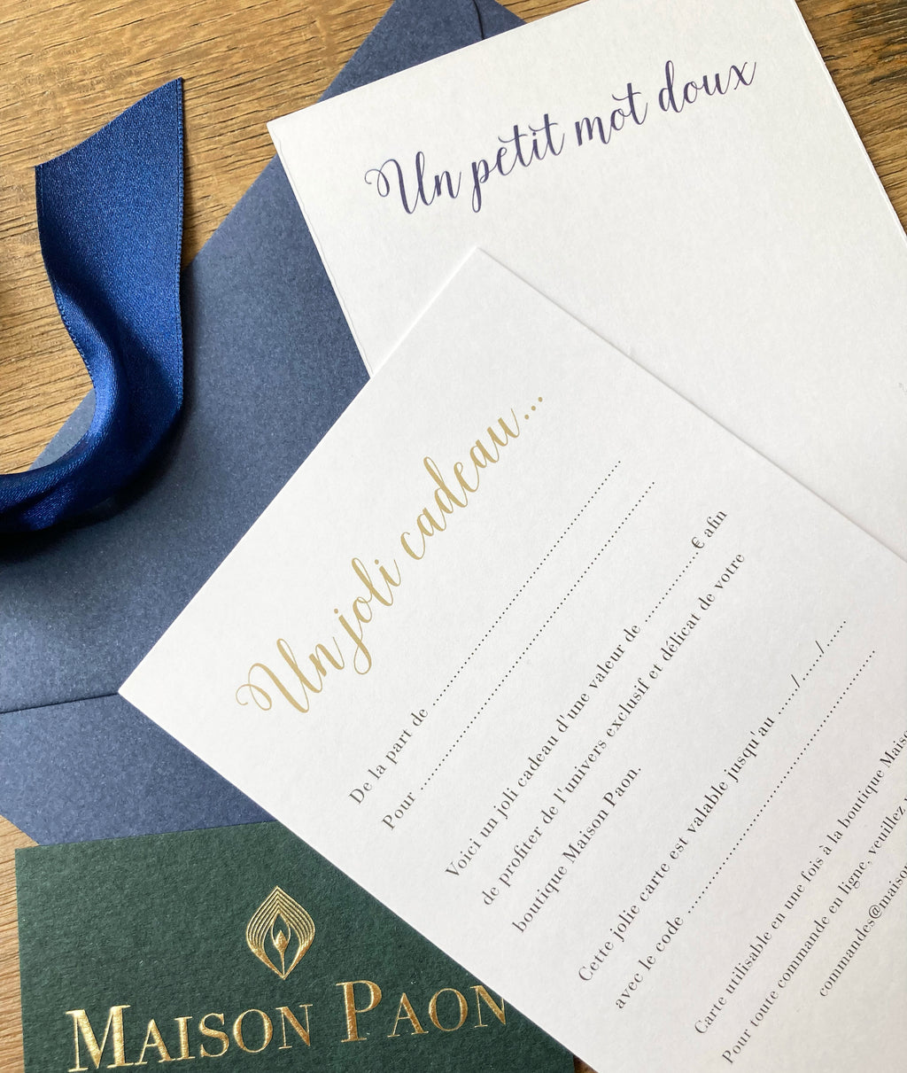 La carte digitale Eshop Maison Paon (à imprimer)